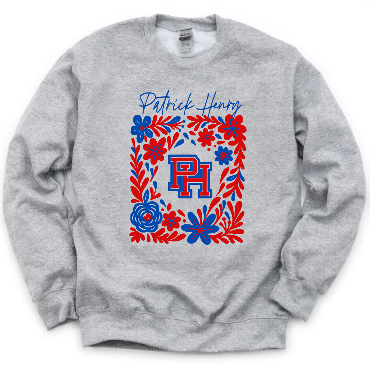 Patrick Henry Unisex Sweatshirt FLORAL GREY