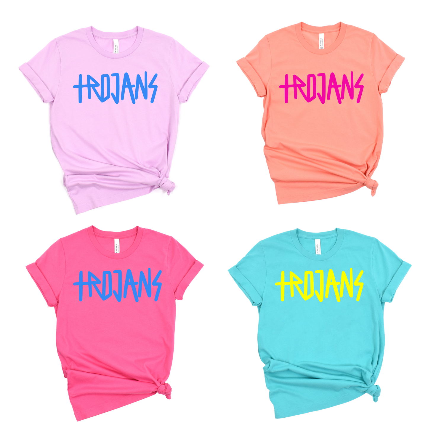 Findlay Unisex T-Shirt TROJANS LILAC/SUNSET/CHARITYPINK/TEAL