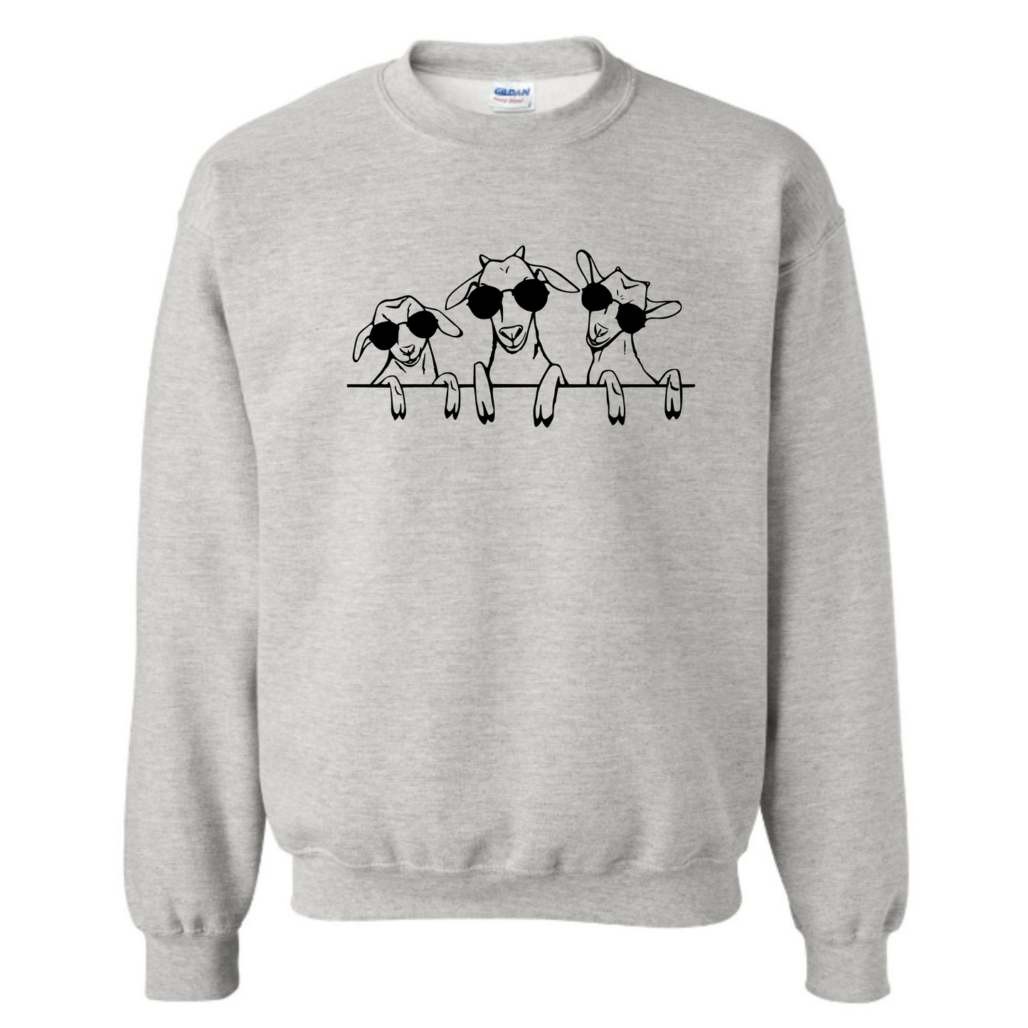 Goat Unisex Sweatshirt 3 GOATS GLASSES