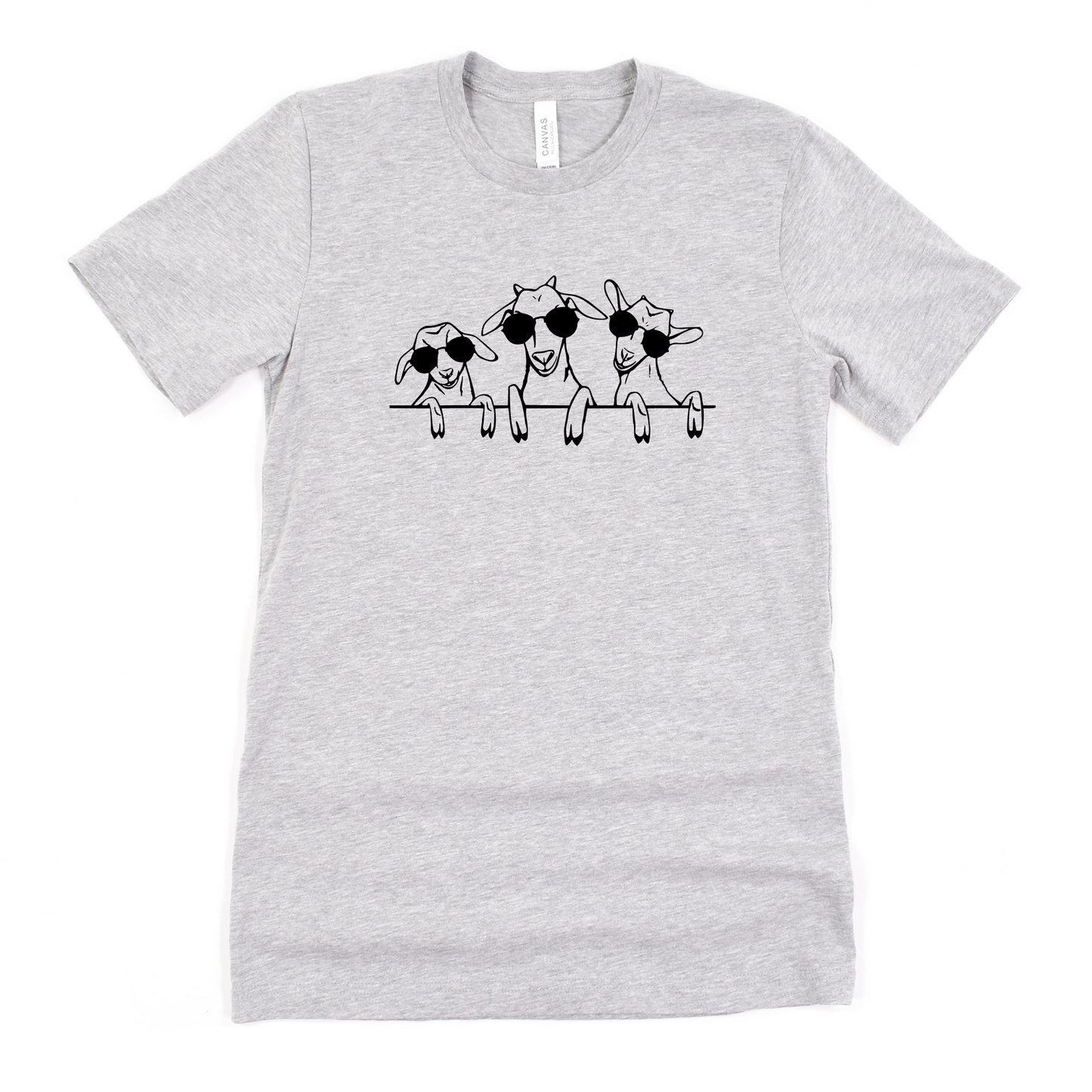 Goat Unisex T-Shirt 3 GOATS GLASSES