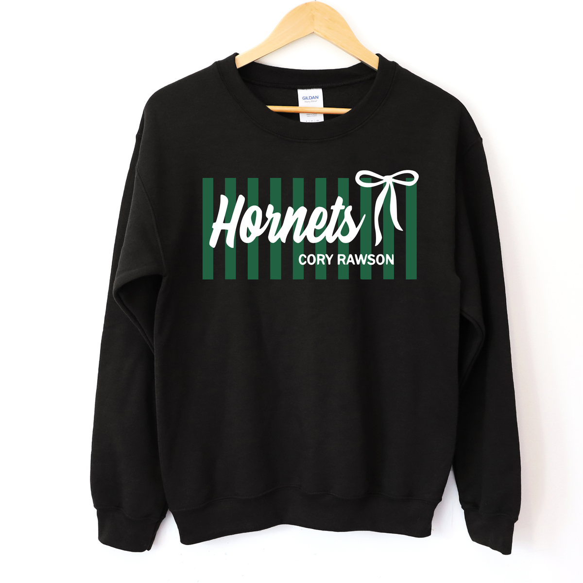 Cory Rawson Unisex Sweatshirt STRIPES HORNETS BLACK