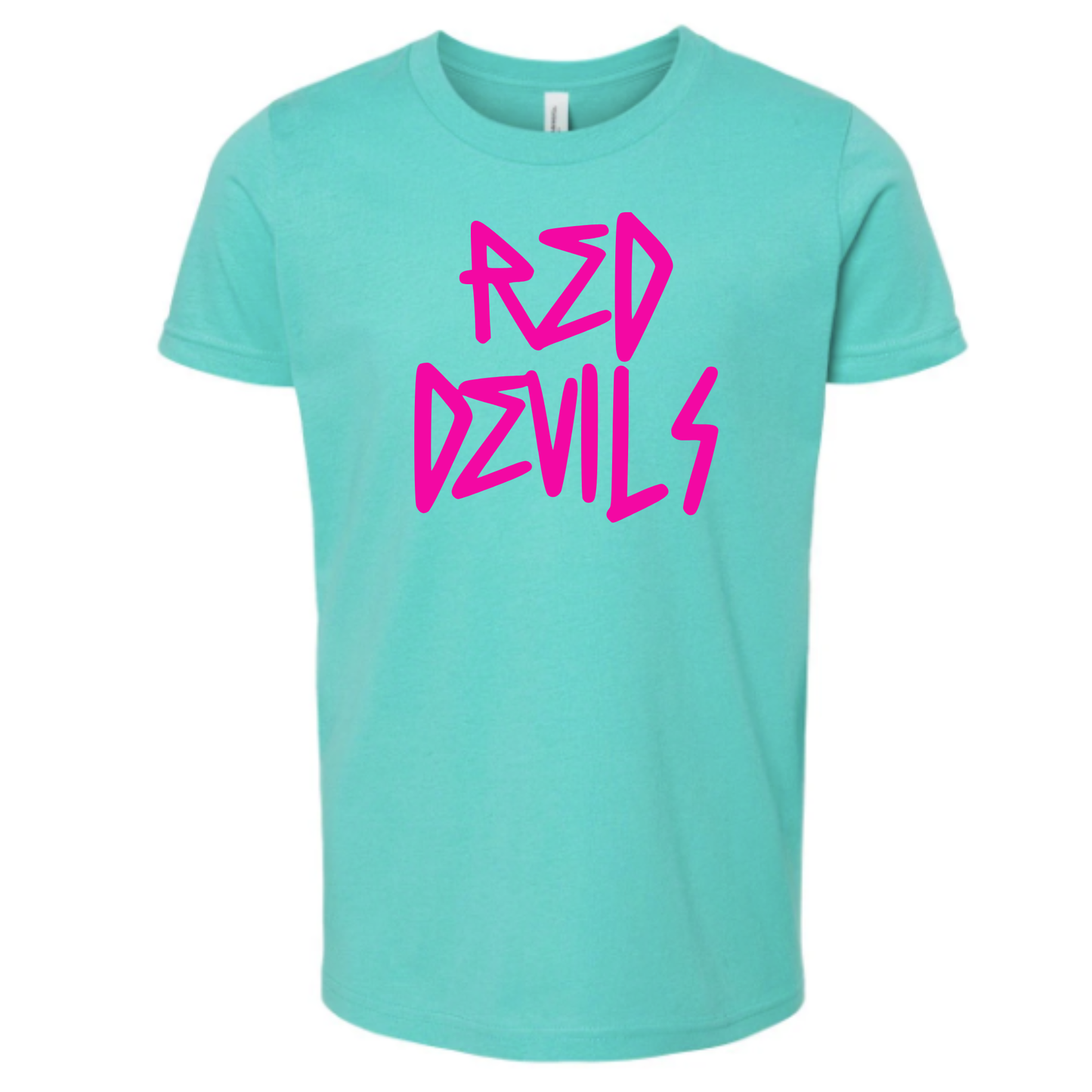 KIDS Unisex T-Shirt RED DEVILS DARK LAVENDER/YELLOW/TEAL/BERRY
