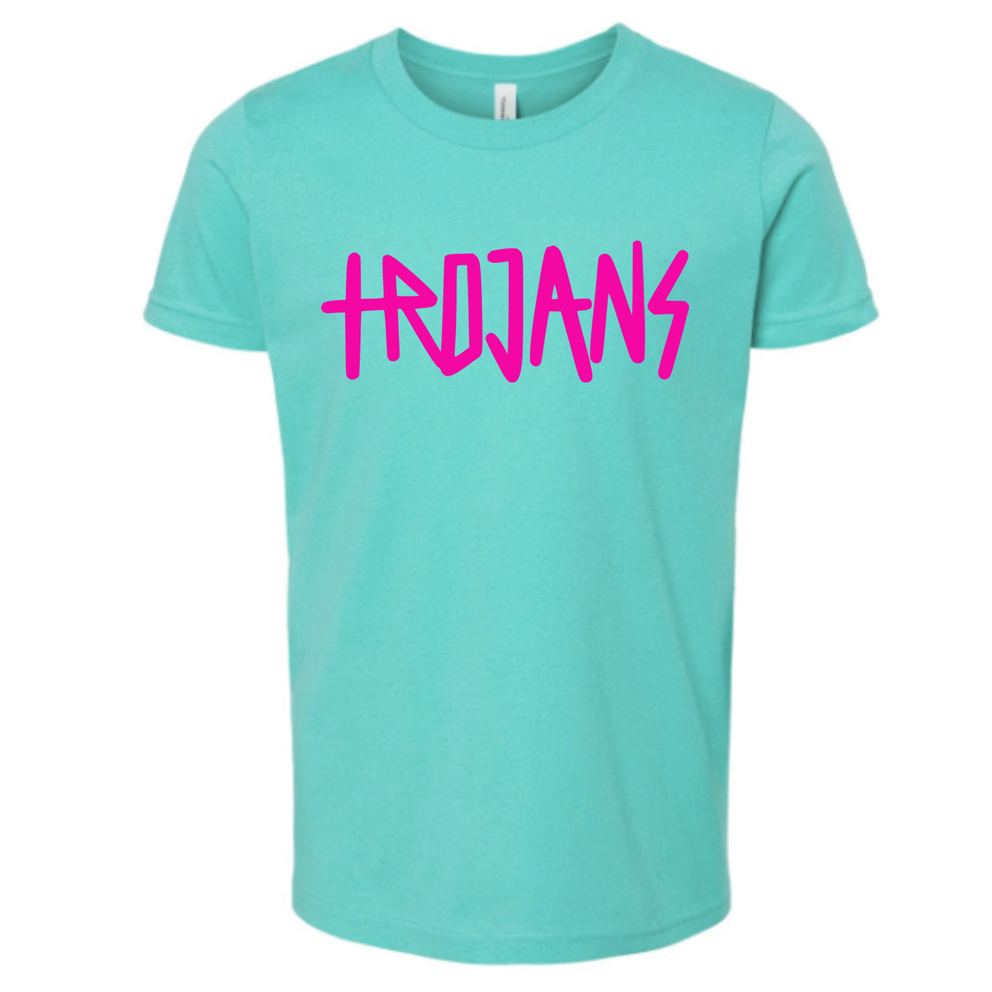 KIDS Unisex T-Shirt TROJANS DARK LAVENDER/YELLOW/TEAL/BERRY