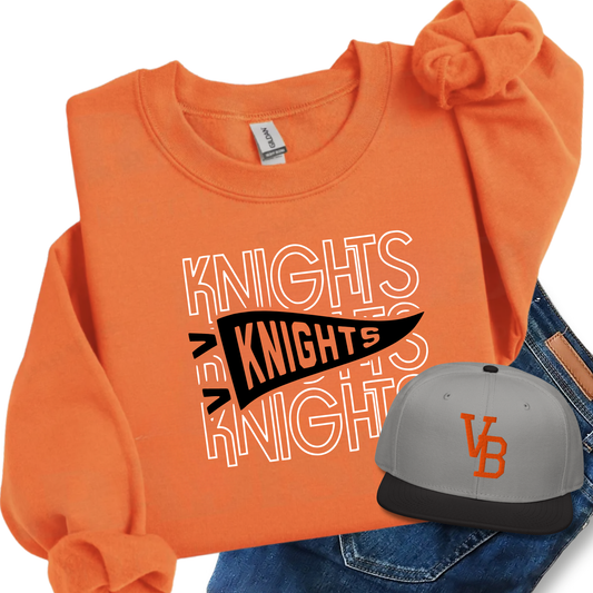 Van Buren Unisex Sweatshirt KNIGHTS FLAG ORANGE
