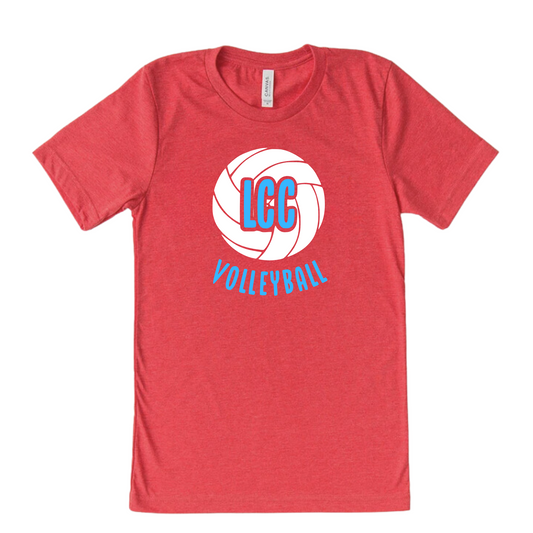 LCC Unisex T-Shirt LCC VOLLEYBALL HEATHER RED