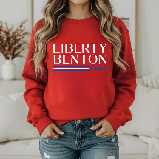 Liberty Benton Unisex Sweatshirt LIBERTY BENTON EAGLES RED