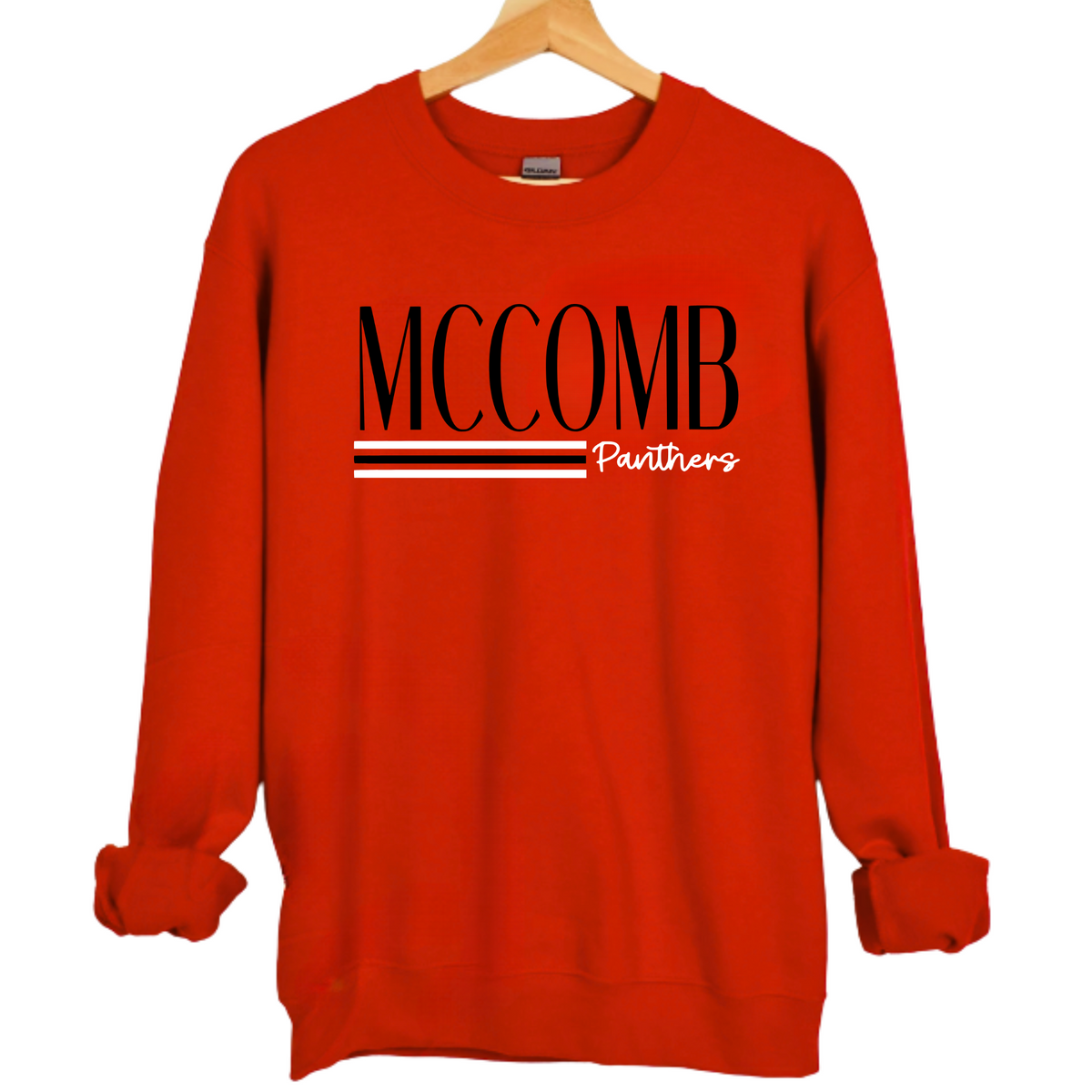 McComb Unisex Sweatshirt MCCOMB PANTHERS WHITE/RED