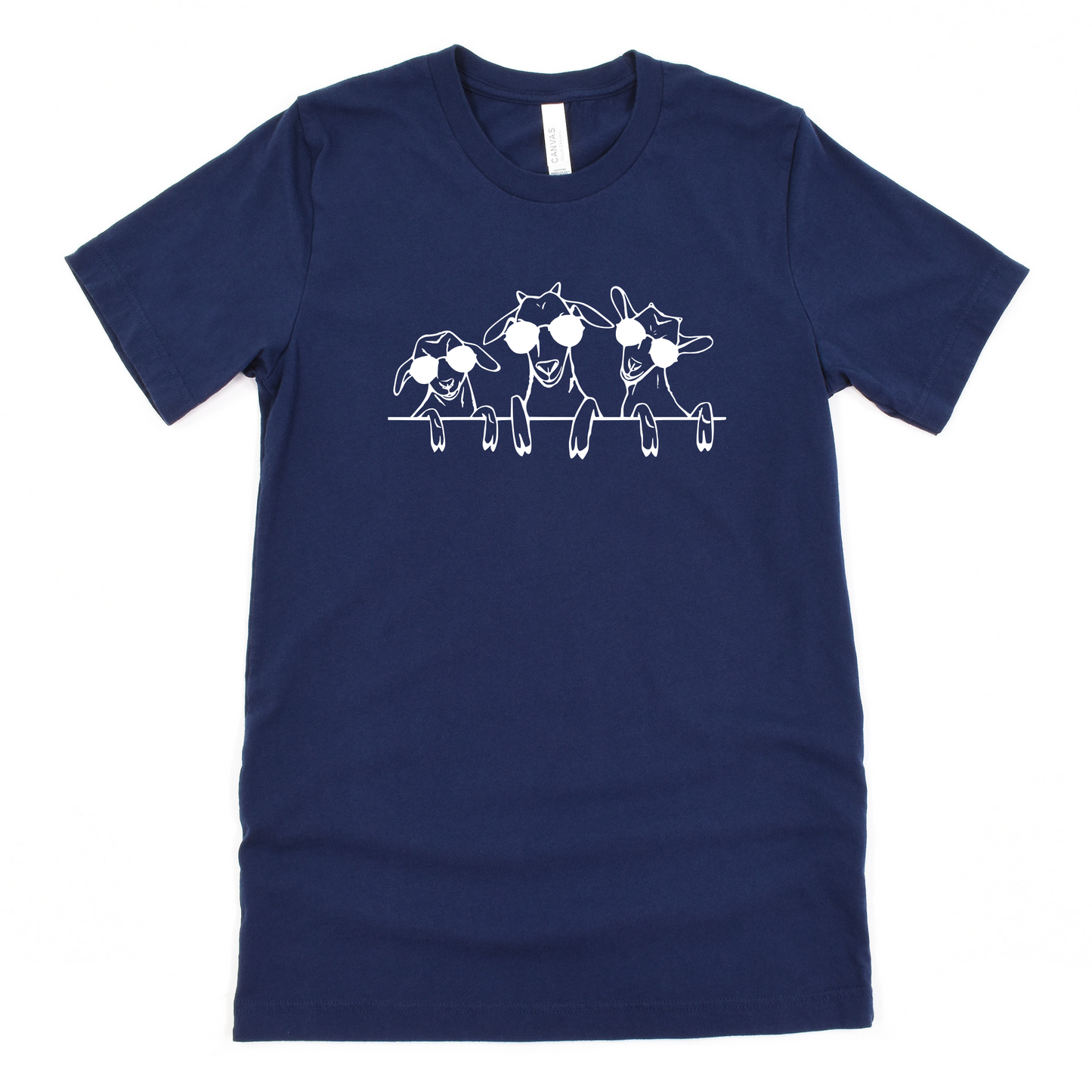 Goat Unisex T-Shirt 3 GOATS GLASSES