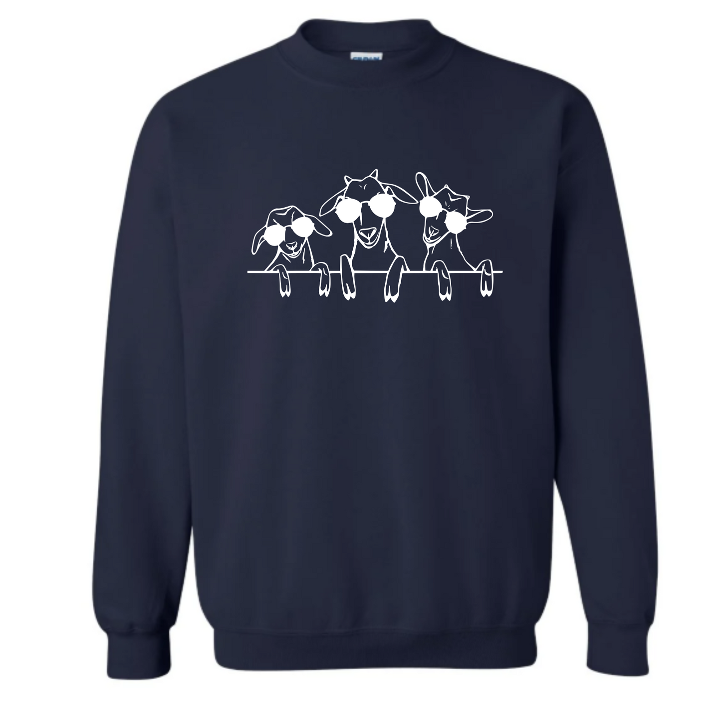Goat Unisex Sweatshirt 3 GOATS GLASSES