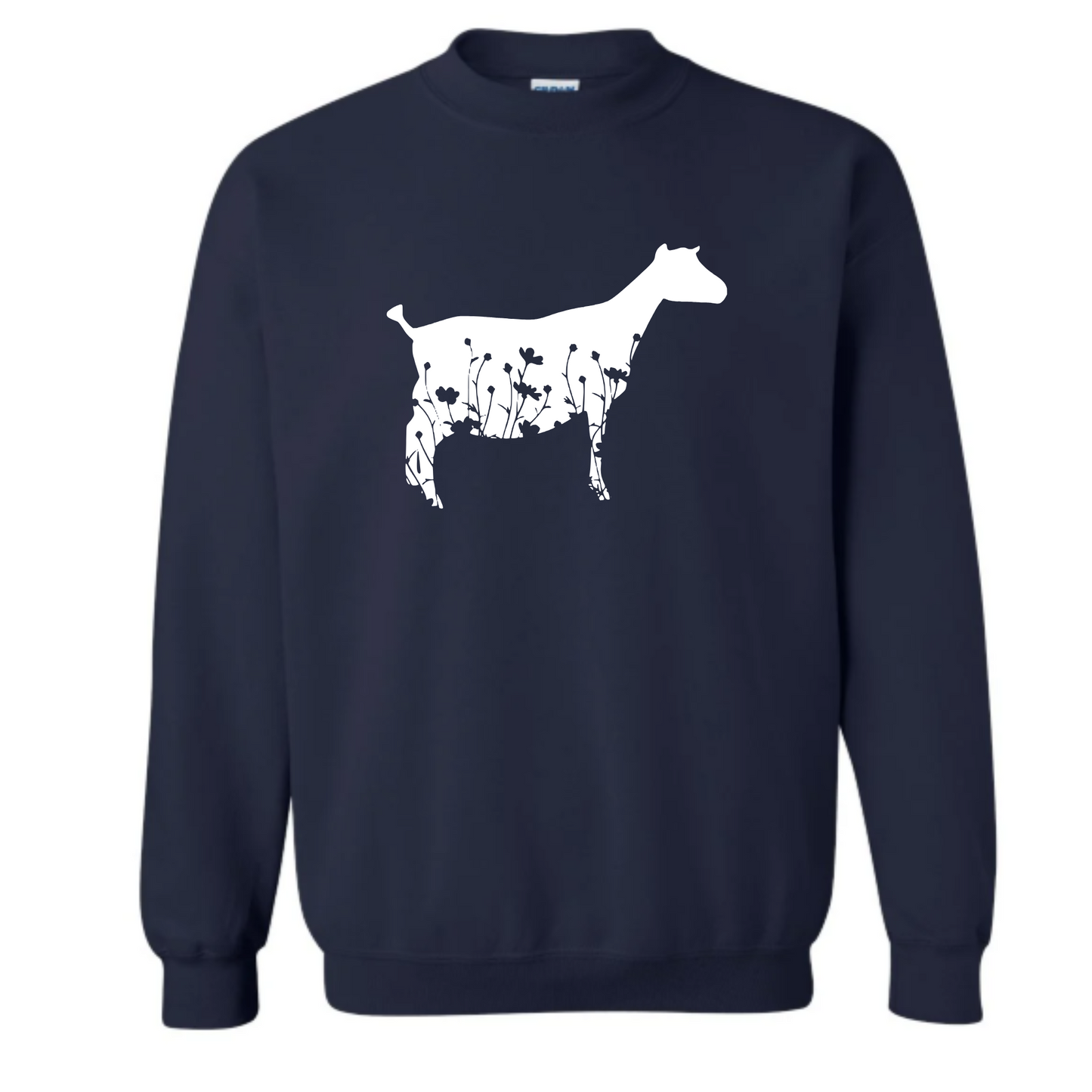 Goat Unisex Sweatshirt GOAT WITH FLOWERS