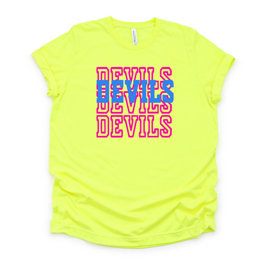 Carey Unisex T-Shirt NEON DEVILS REPEAT