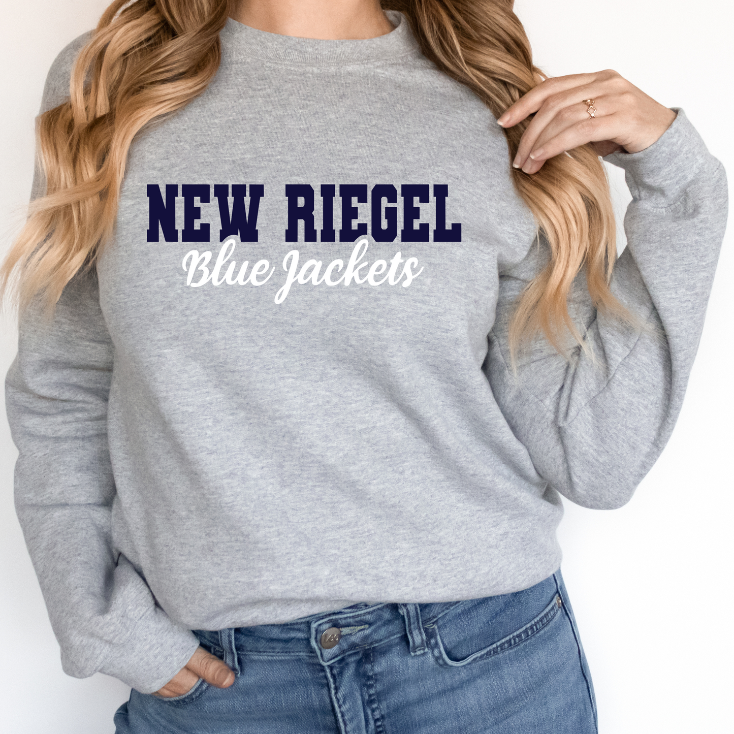 New Riegel Spirit Wear Sweatshirt NEW RIEGEL BLUE JACKETS