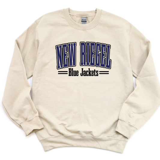 New Riegel Unisex Sweatshirt NEW RIEGEL BLUE JACKETS SAND