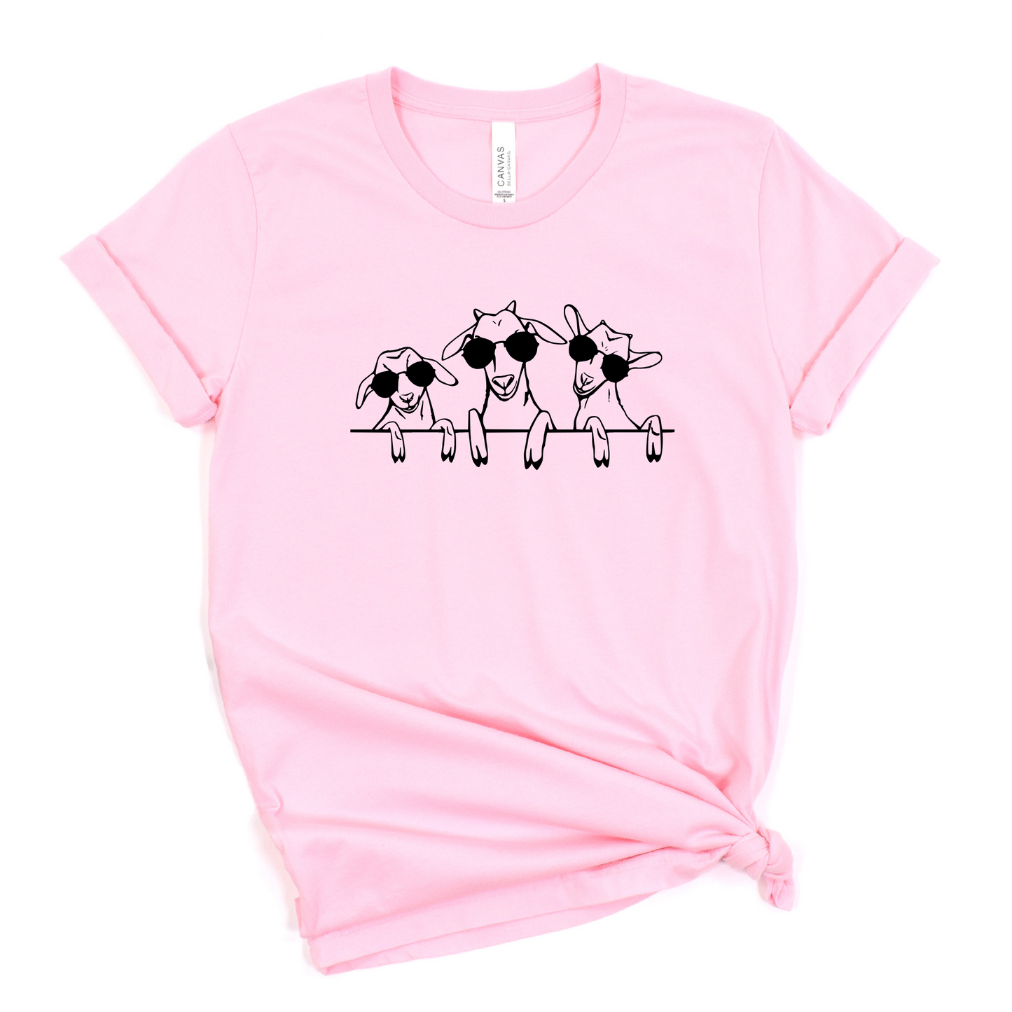 Goat Unisex T-Shirt 3 GOATS GLASSES