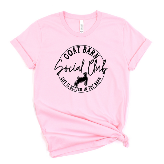 Goat Unisex T-Shirt GOAT BARN SOCIAL CLUB