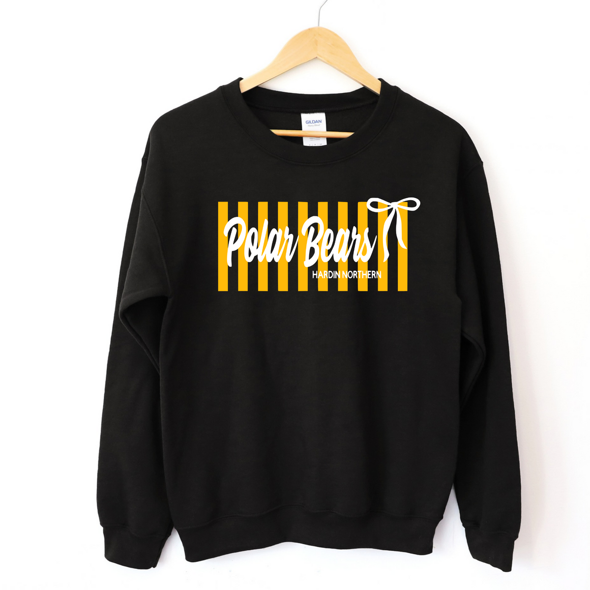 Hardin Northern Unisex Sweatshirt POLAR BEARS BOW BLACK
