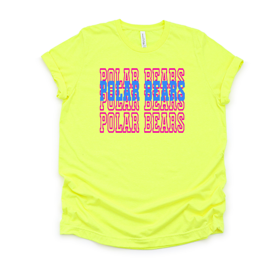 Polar Bears Unisex Neon T-Shirt