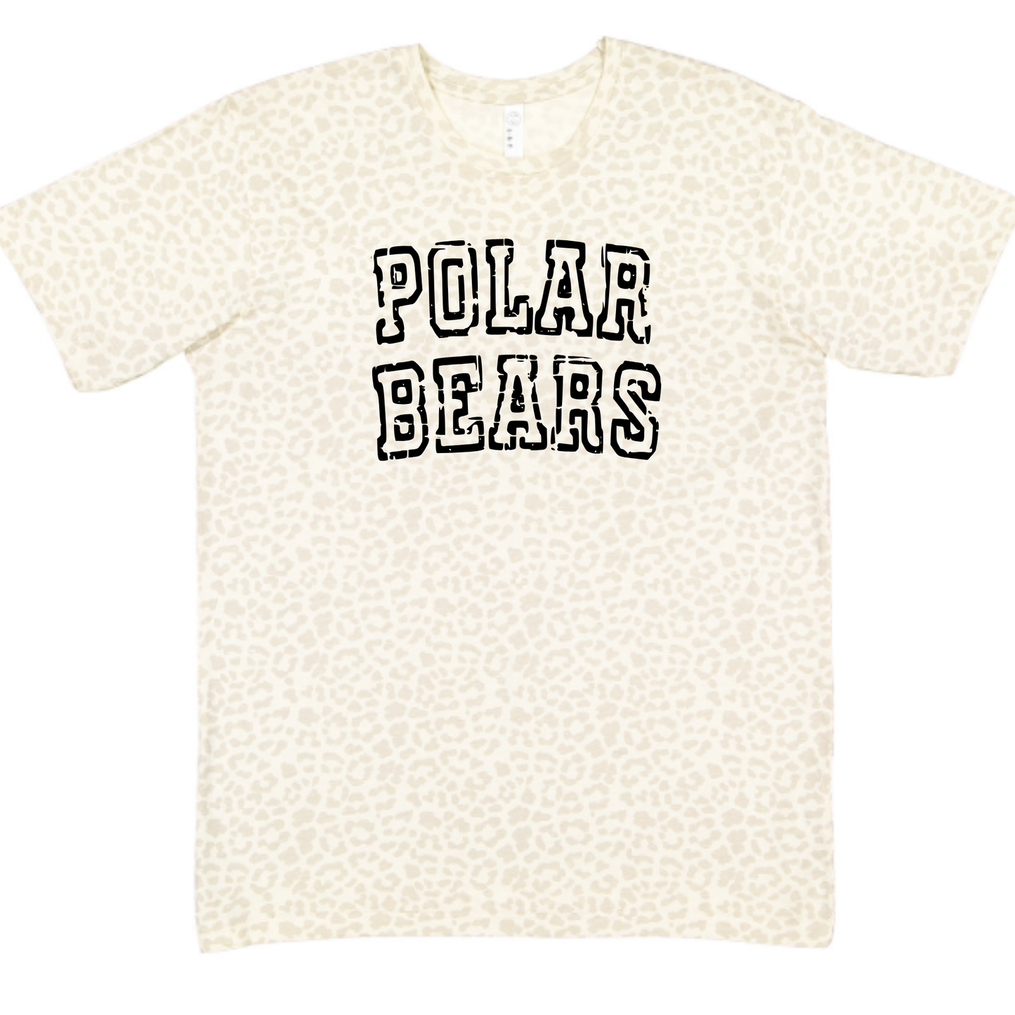Hardin Northern Unisex T-Shirt POLAR BEARS LEOPARD CREAM