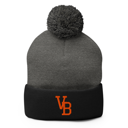 Van Buren Pom Knit Cap VB BLACK/GREY