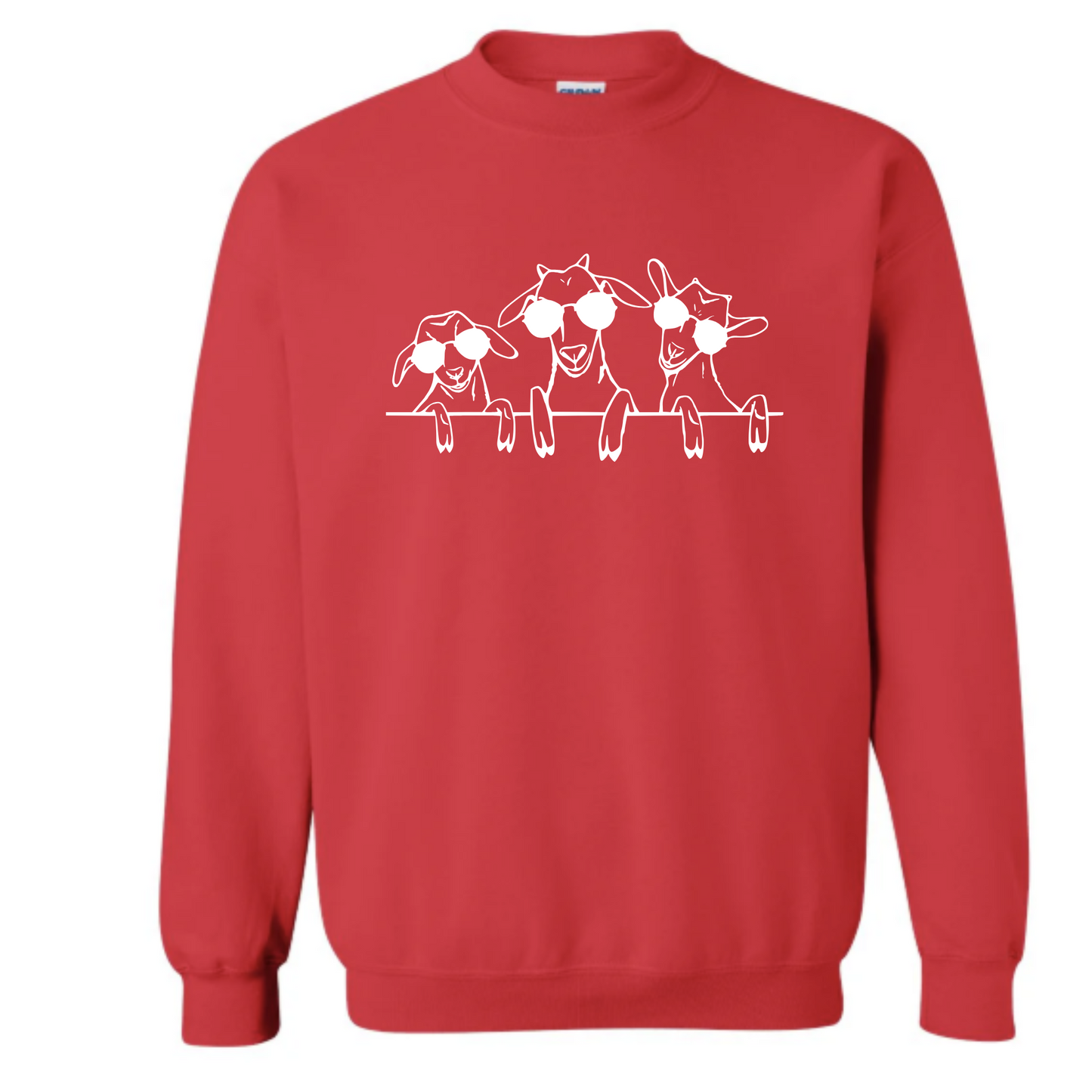 Goat Unisex Sweatshirt 3 GOATS GLASSES