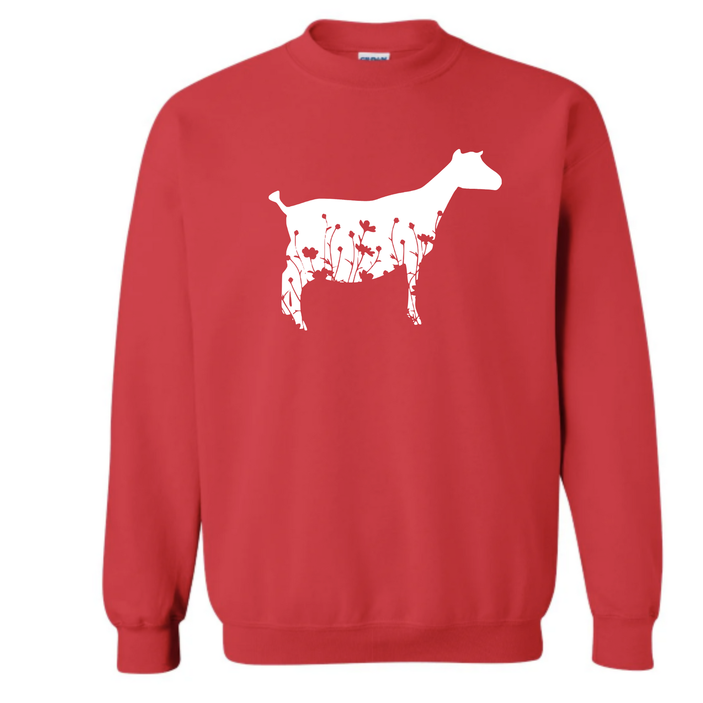 Goat Unisex Sweatshirt GOAT WITH FLOWERS