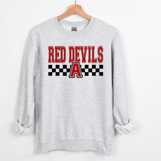 Arlington Unisex Sweatshirt RED DEVILS CHECKERED