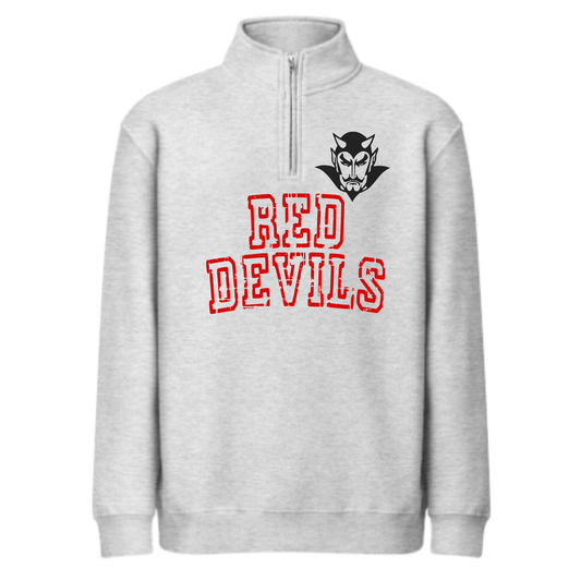 Arlington Quarter Zip Sweatshirt RED DEVILS GREY