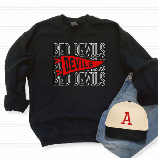 Arlington Unisex Sweatshirt DEVILS FLAG BLACK