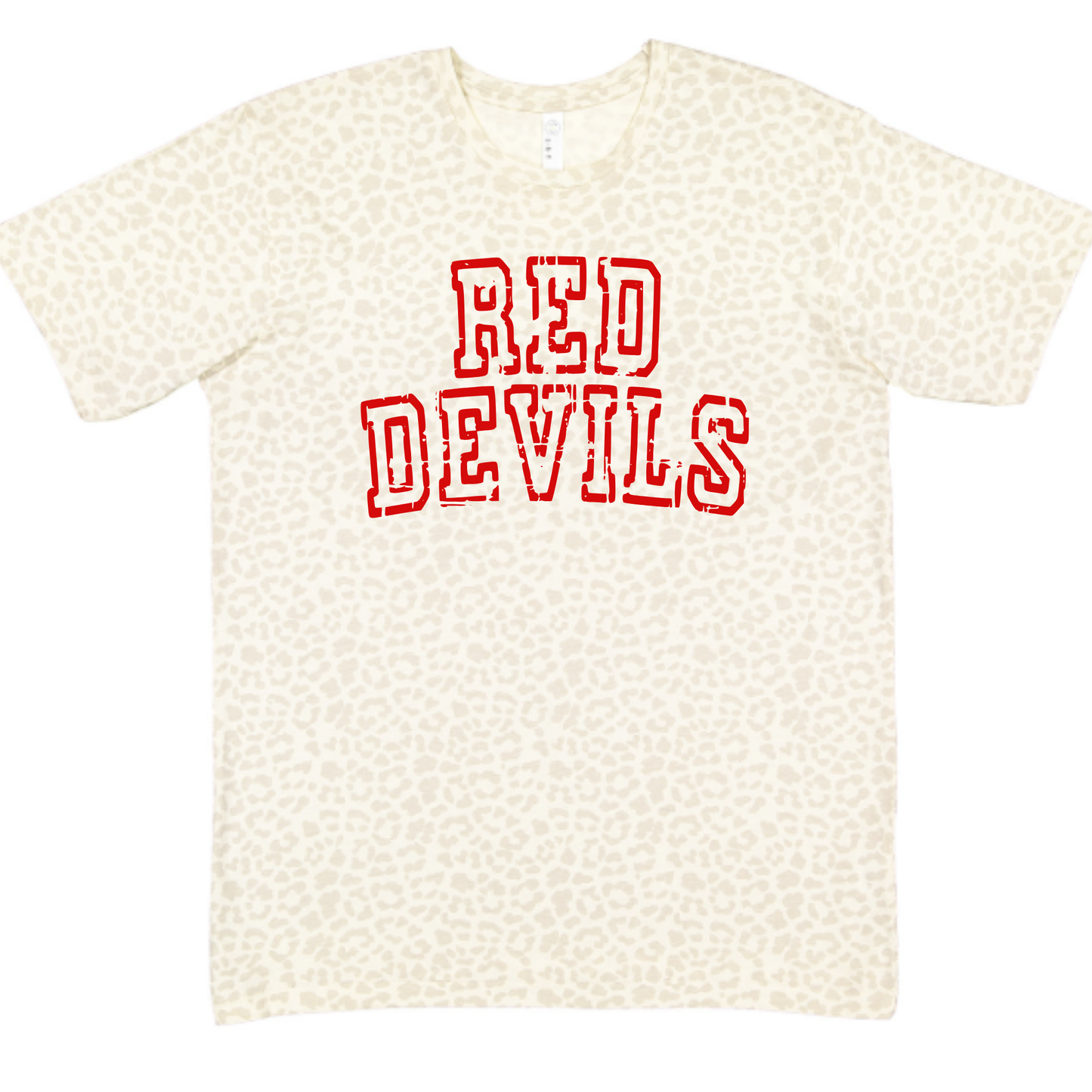 Arlington Unisex T-Shirt RED DEVILS LEOPARD CREAM