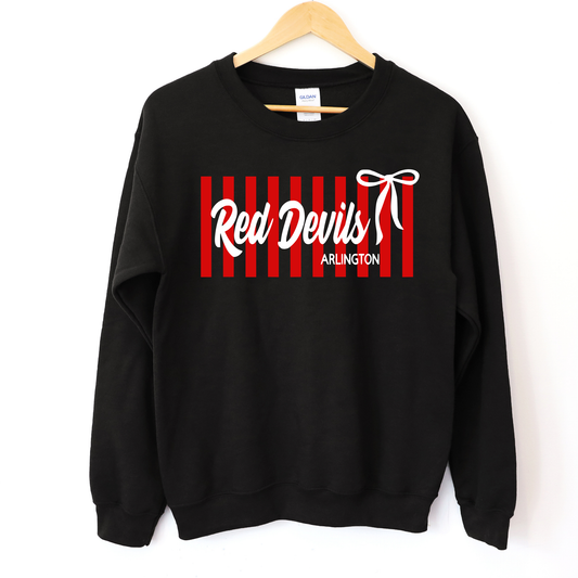 Arlington Unisex Sweatshirt STRIPES RED DEVILS BLACK