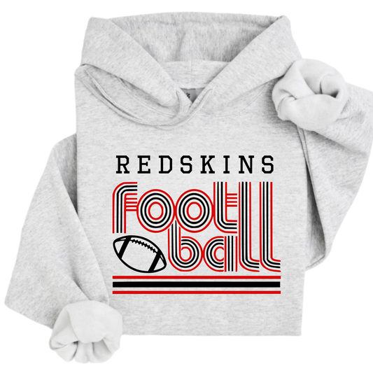 Arcadia Unisex Hoodie REDSKINS FOOTBALL GREY
