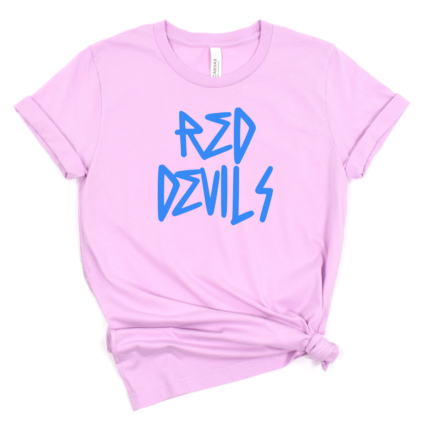 Arlington Unisex T-Shirt RED DEVILS LILAC/SUNSET/CHARITYPINK/TEAL