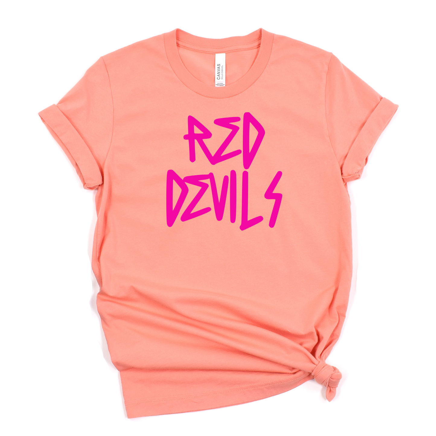 Arlington Unisex T-Shirt RED DEVILS LILAC/SUNSET/CHARITYPINK/TEAL