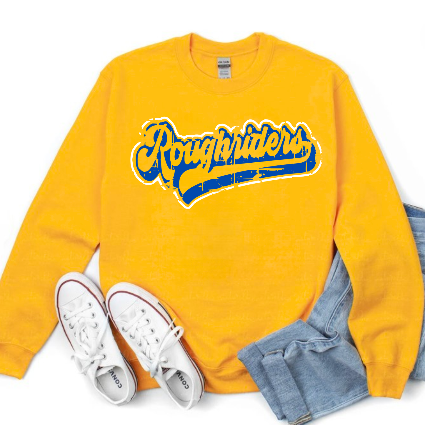 St Marys Unisex Sweatshirt ROUGHRIDERS GOLD