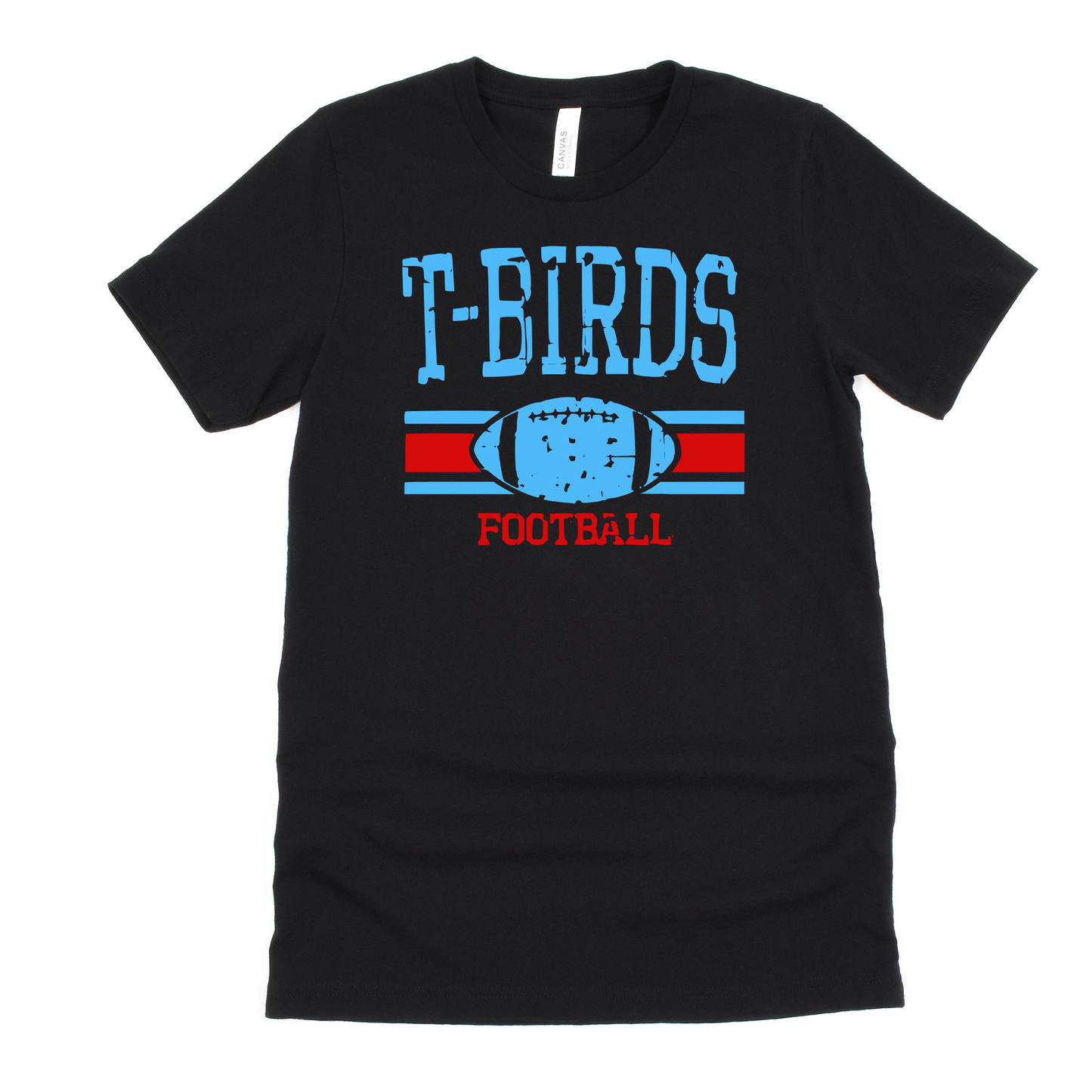LCC Unisex T-Shirt T-BIRDS FOOTBALL BLACK