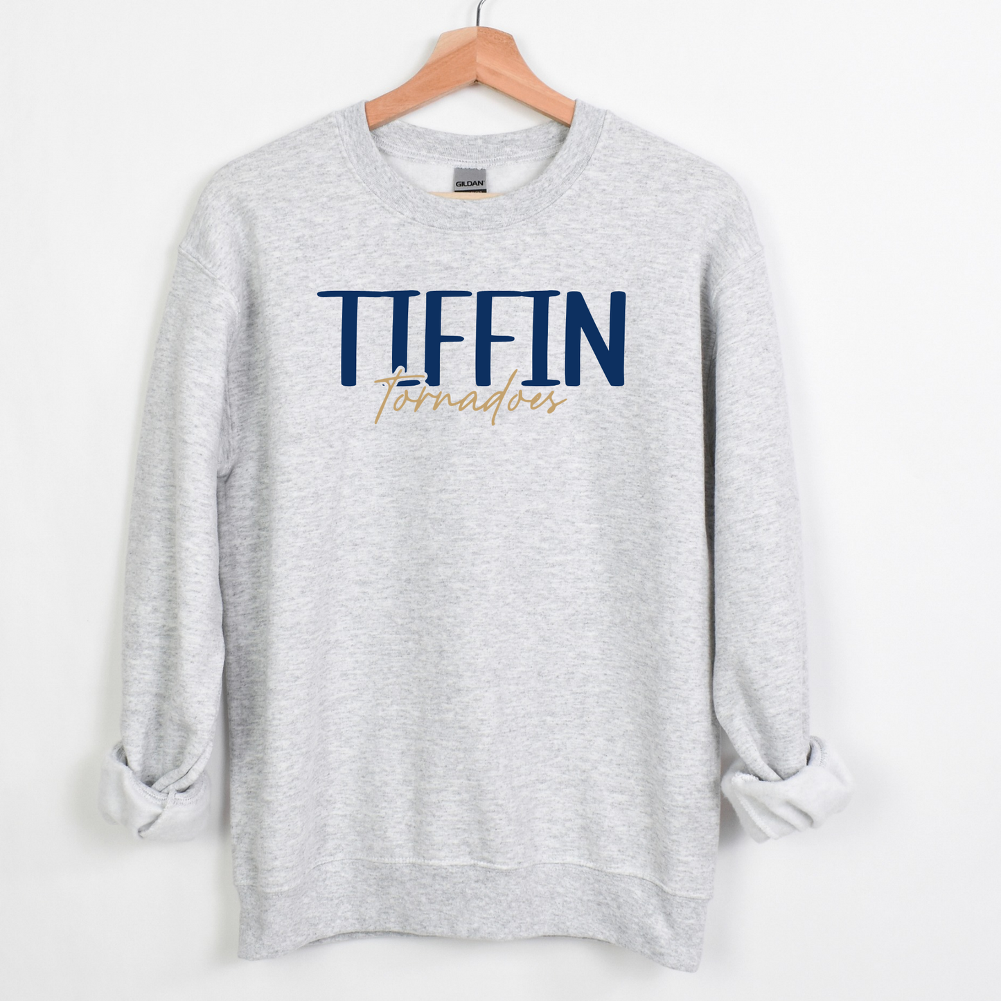 Tiffin Unisex Sweatshirt TIFFIN TORNADOES GREY
