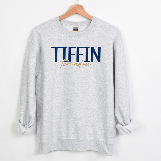Tiffin Unisex Sweatshirt TIFFIN TORNADOES GREY