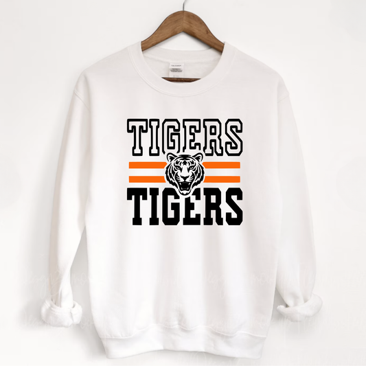 North Baltimore Unisex Sweatshirt TIGERS DOUBLE WHITE