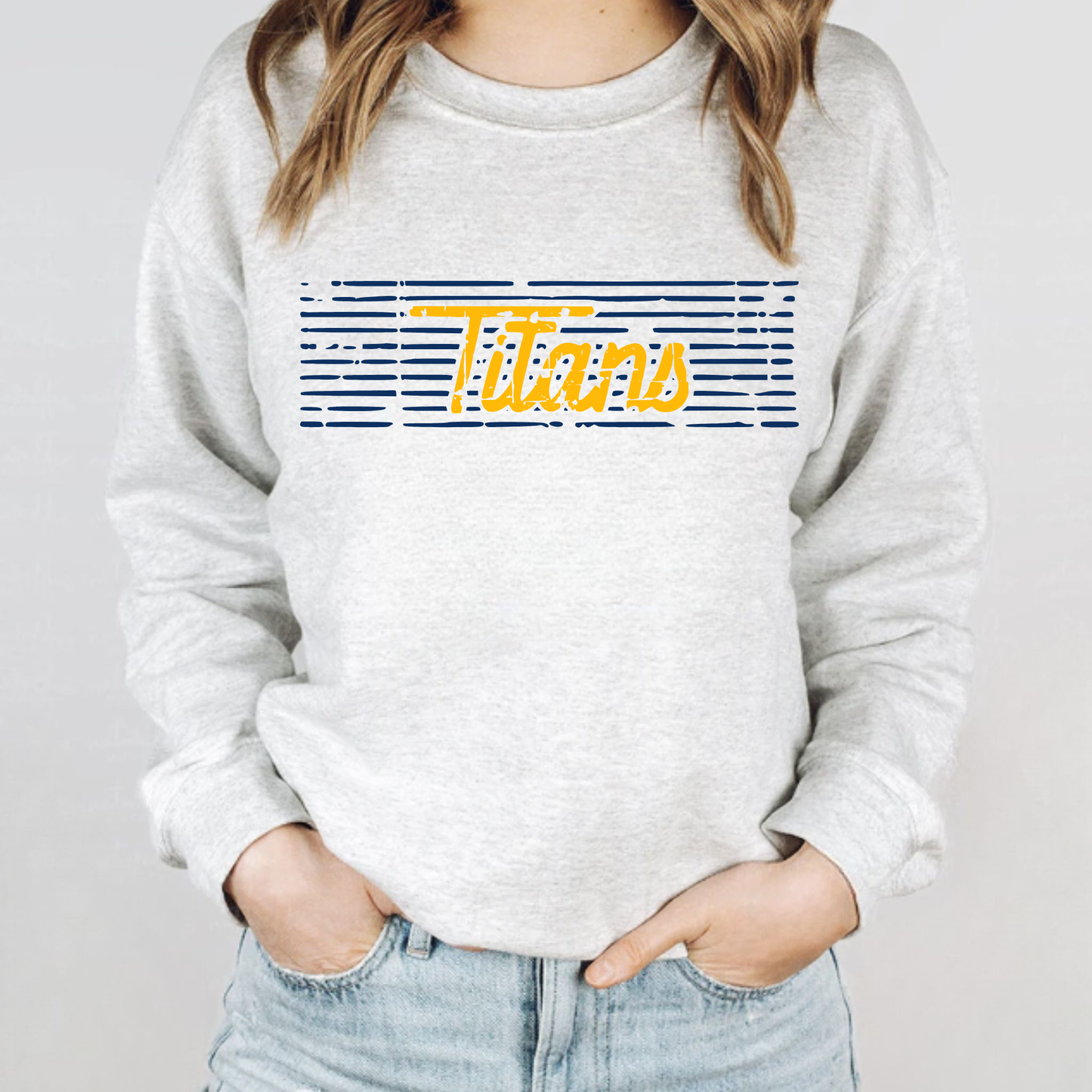 Ottawa Unisex Sweatshirt TITANS LINES DISTRESSED ASH