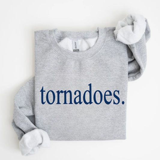 Tiffin Unisex Sweatshirt TORNADOES. GREY