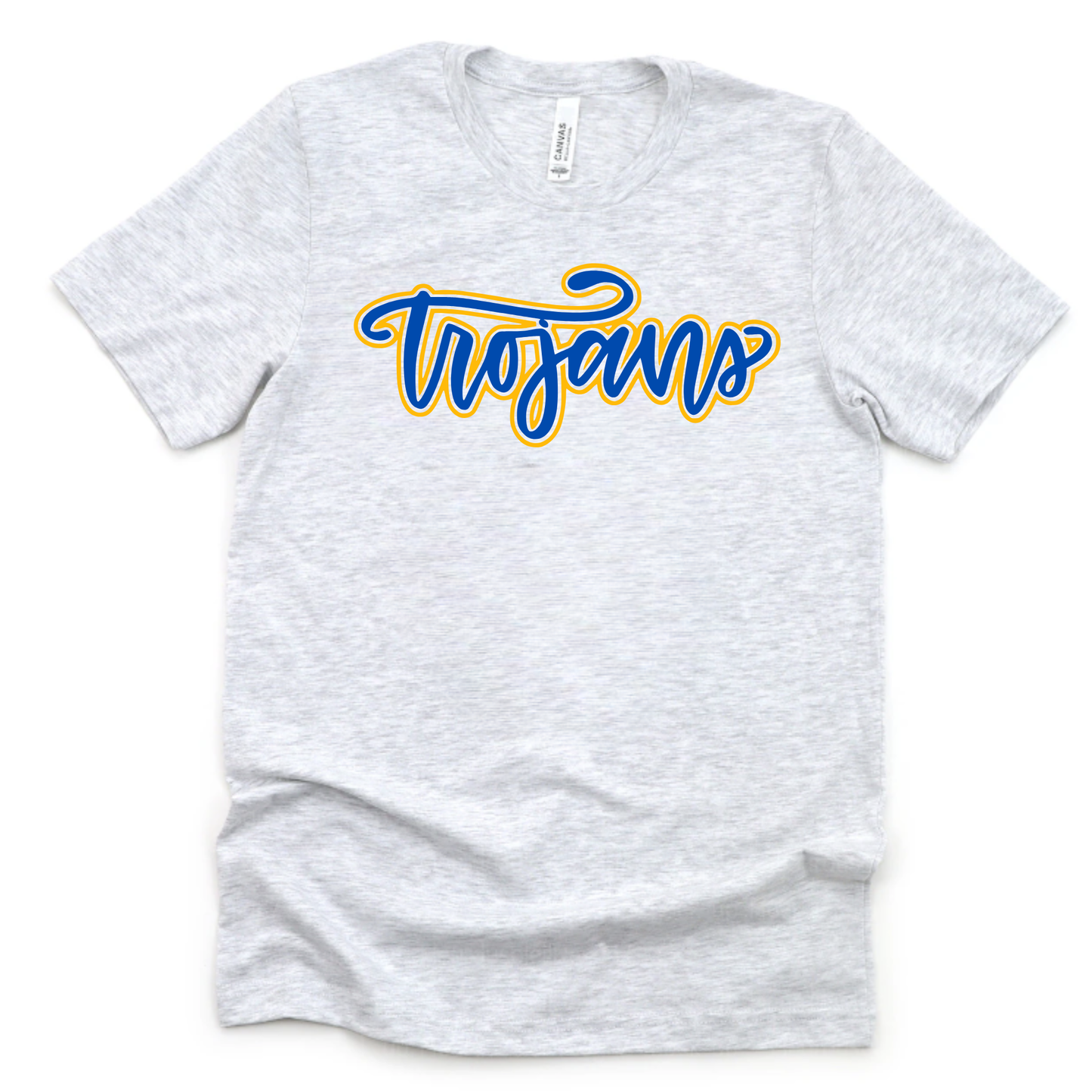 Findlay Unisex T-Shirt TROJANS CURSIVE GREY