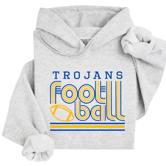 Findlay Unisex Hoodie TROJANS FOOTBALL GREY