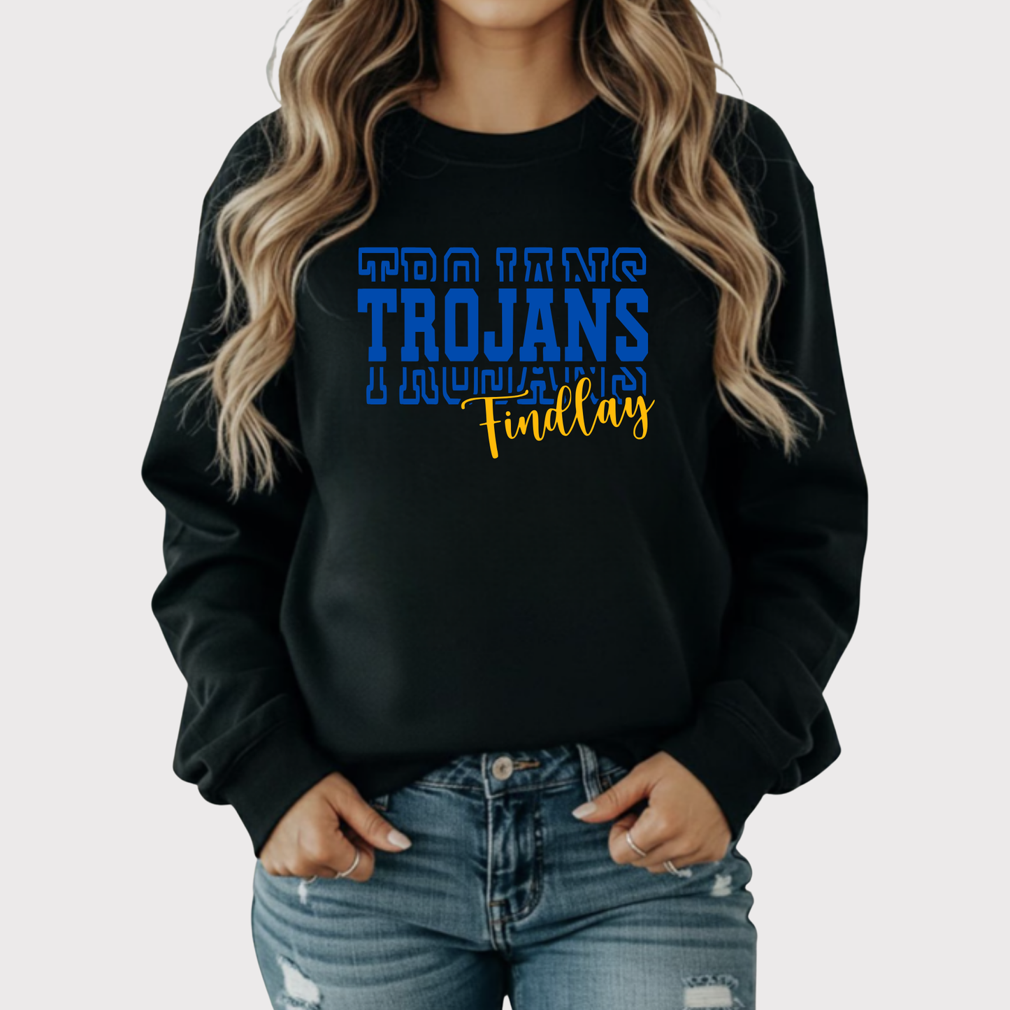 Findlay Unisex Sweatshirt TROJANS REPEAT BLACK
