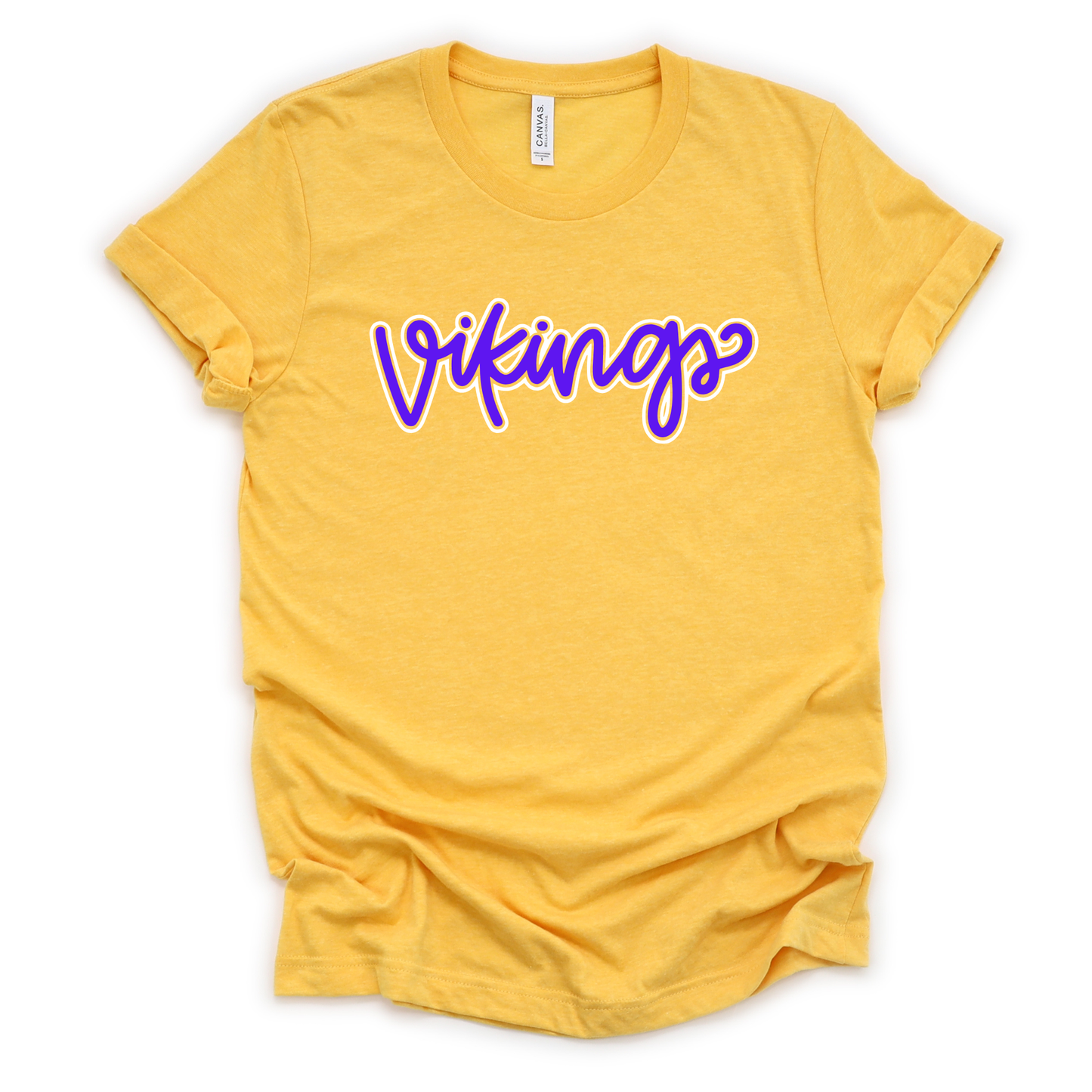 Leipsic Unisex T-Shirt VIKINGS CURSIVE GOLD