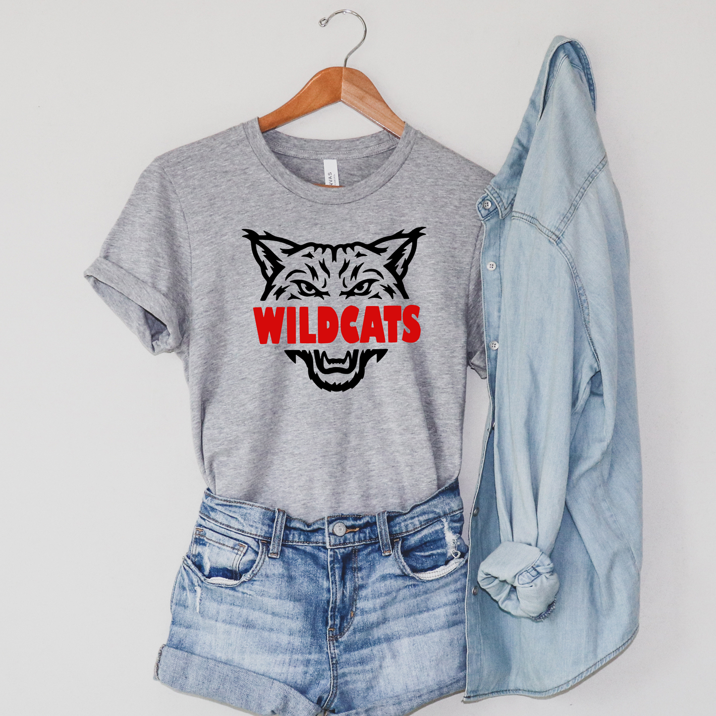 Vanlue Unisex T-Shirt WILDCATS GREY