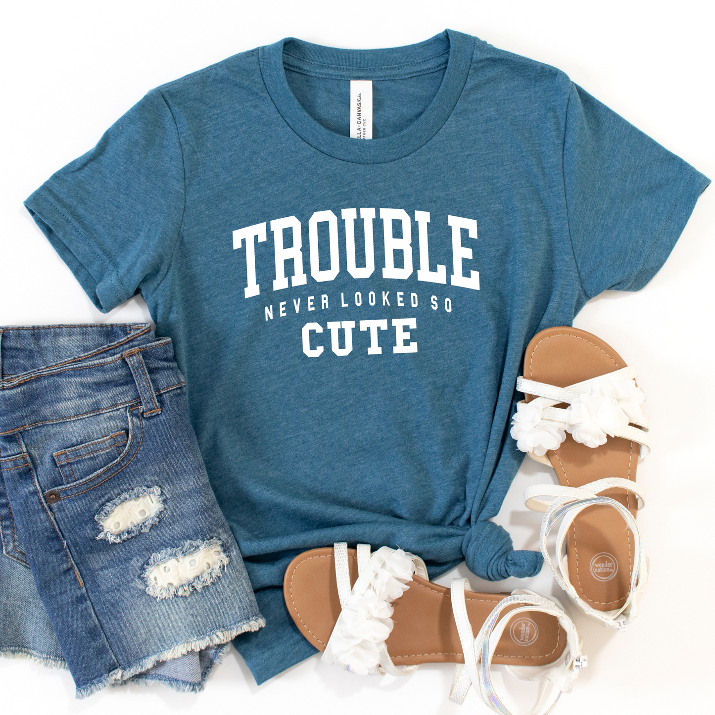 KIDS Short Sleeve T-shirt TROUBLE